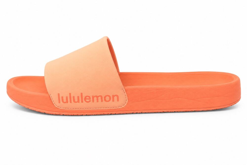 Lululemon Women's Restfeel Slides Size 10 Tangerine Peach Orange